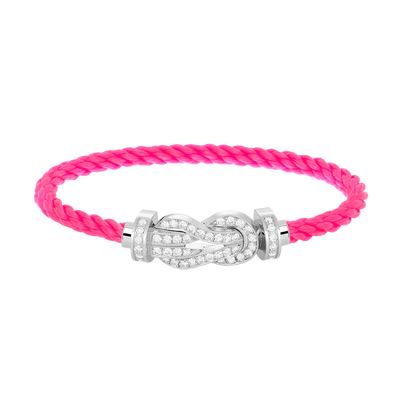 [⭐Clover Jewelry]CHANCE LARGE 8 FIGURE BUCKLE FULL DIAMOND BRACELET SILVER