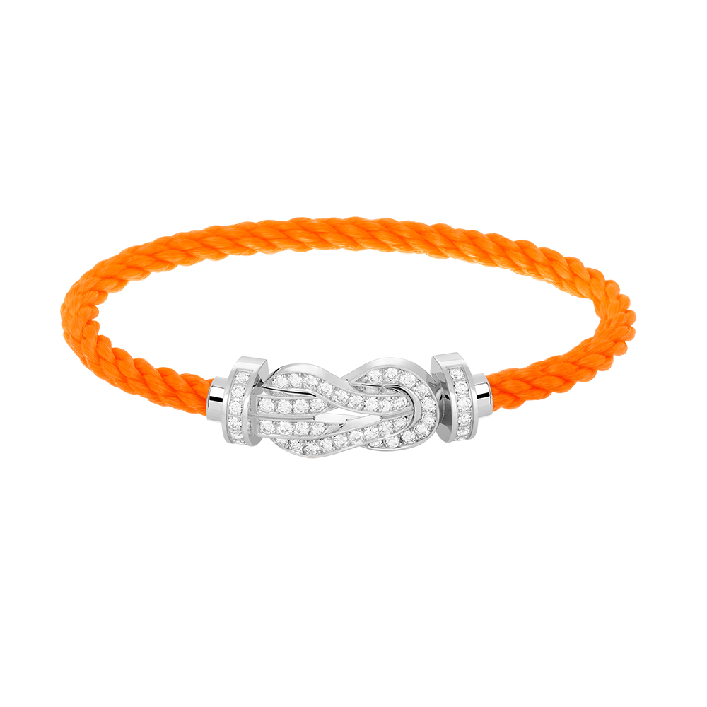 [⭐Clover Jewelry]CHANCE LARGE 8 FIGURE BUCKLE FULL DIAMOND BRACELET SILVER