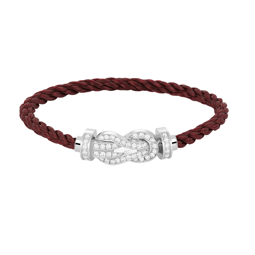 [⭐Clover Jewelry]CHANCE LARGE 8 FIGURE BUCKLE FULL DIAMOND BRACELET SILVER