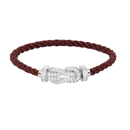[⭐Clover Jewelry]CHANCE LARGE 8 FIGURE BUCKLE FULL DIAMOND BRACELET SILVER
