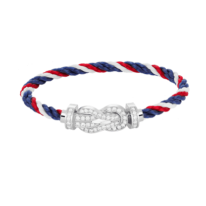 [⭐Clover Jewelry]CHANCE LARGE 8 FIGURE BUCKLE FULL DIAMOND BRACELET SILVER