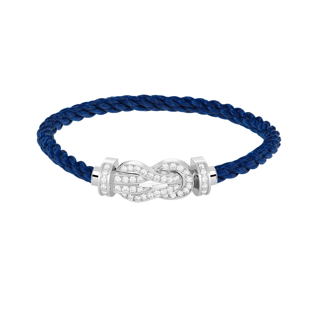 [⭐Clover Jewelry]CHANCE LARGE 8 FIGURE BUCKLE FULL DIAMOND BRACELET SILVER