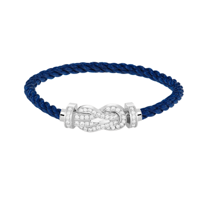 [⭐Clover Jewelry]CHANCE LARGE 8 FIGURE BUCKLE FULL DIAMOND BRACELET SILVER