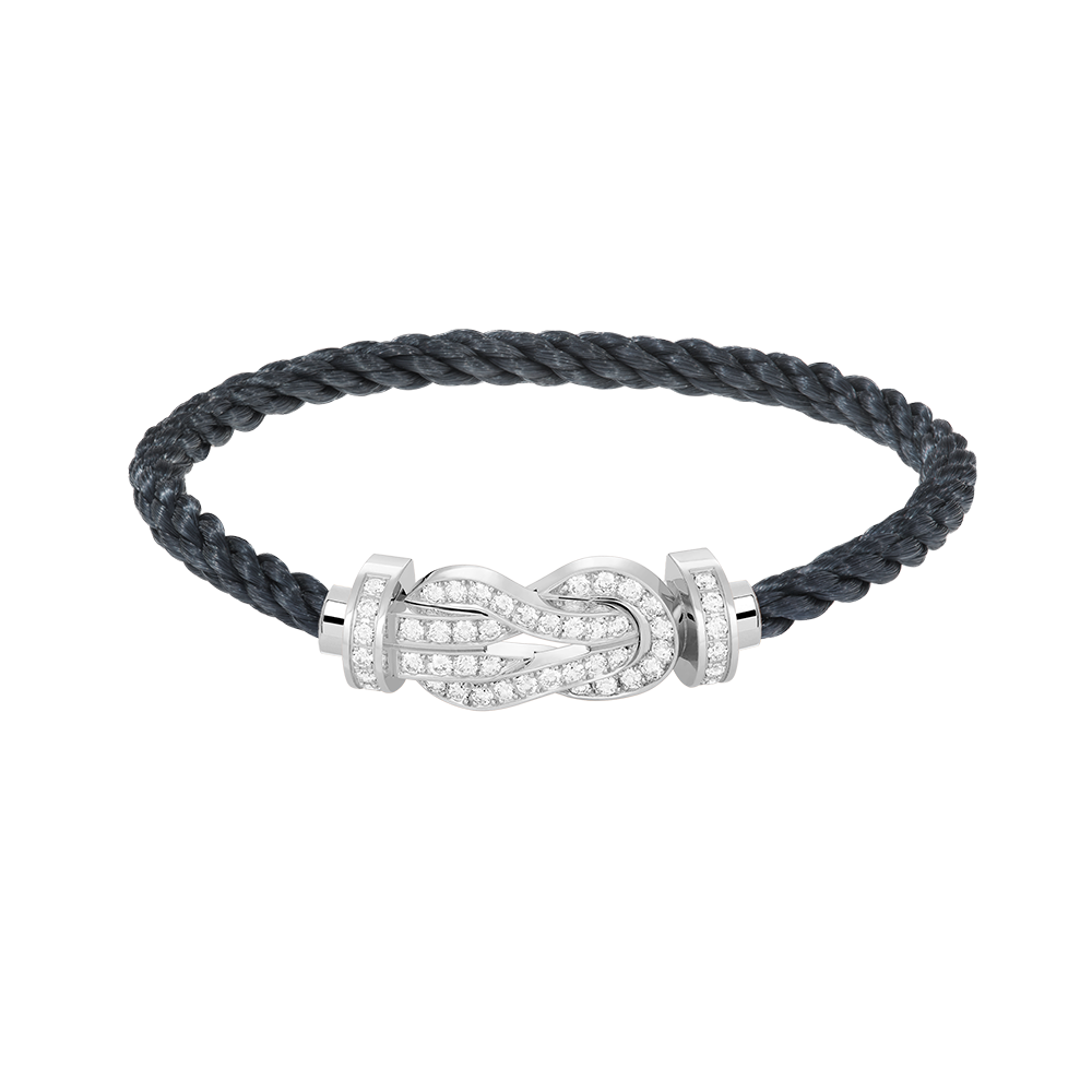 [⭐Clover Jewelry]CHANCE LARGE 8 FIGURE BUCKLE FULL DIAMOND BRACELET SILVER