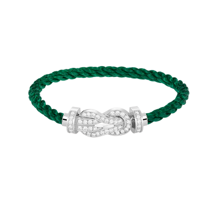[⭐Clover Jewelry]CHANCE LARGE 8 FIGURE BUCKLE FULL DIAMOND BRACELET SILVER