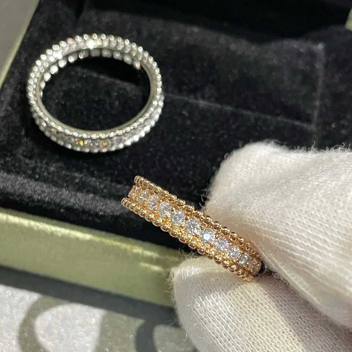 [⭐Clover Jewelry]PERLEE DIAMOND SILVER RING