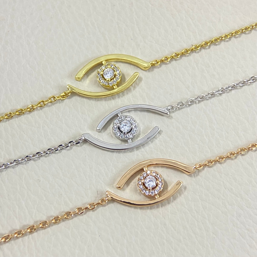 [⭐Clover Jewelry]Demo Eye Pave-Set Diamond Bracelet