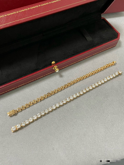 [⭐Clover Jewelry jewelrys]TENNIS BRACELET WITH FULL DIAMOND SETTING