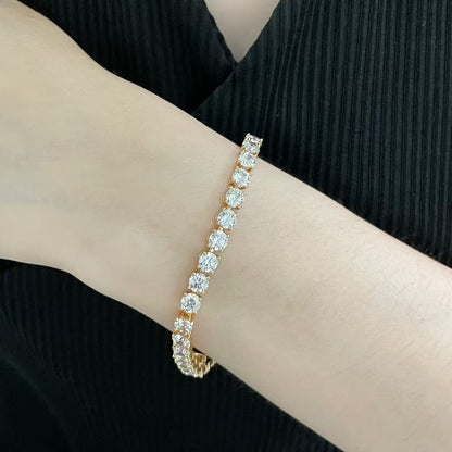 [⭐Clover Jewelry jewelrys]TENNIS BRACELET WITH FULL DIAMOND SETTING