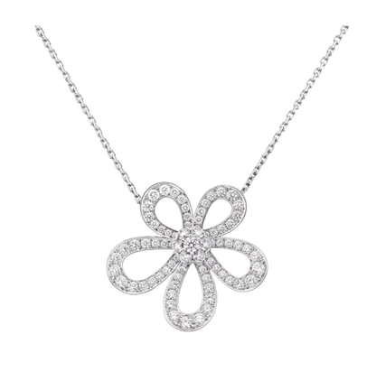 [⭐Clover Jewelry]FLOWERLACE NECKLACE FULL DIAMONDS