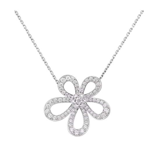 [⭐Clover Jewelry]FLOWERLACE NECKLACE FULL DIAMONDS