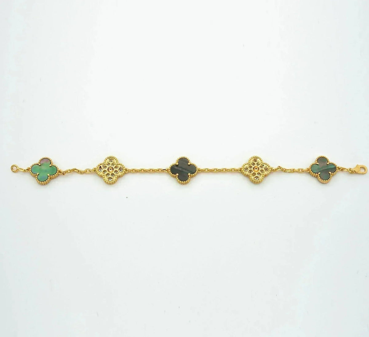 [⭐Clover Jewelry] CLOVER 5 MOTIF GRAY MOP BRACELET COLLECTION