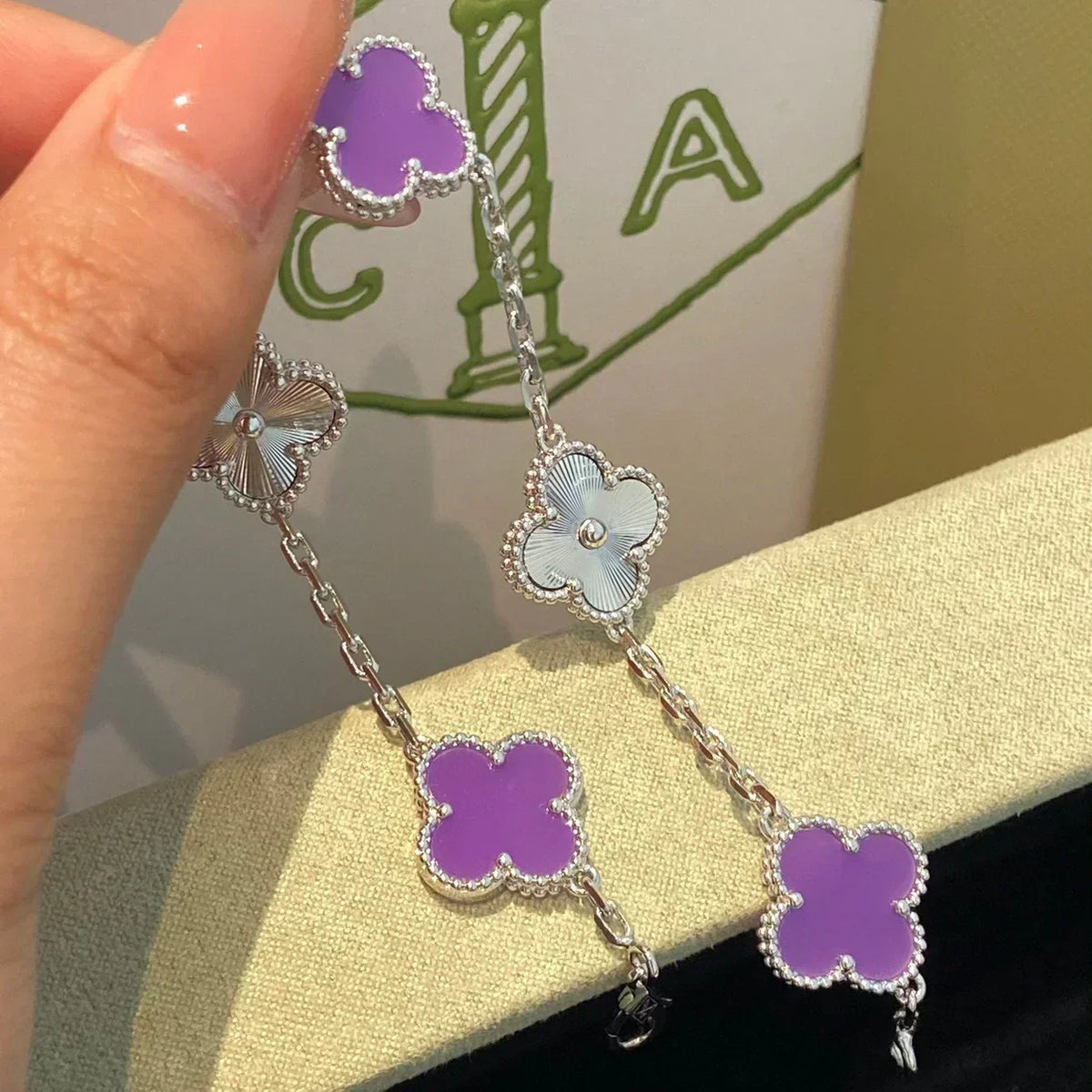 [⭐Clover Jewelry] CLOVER 5 MOTIF VIOLET BRACELET COLLECTION