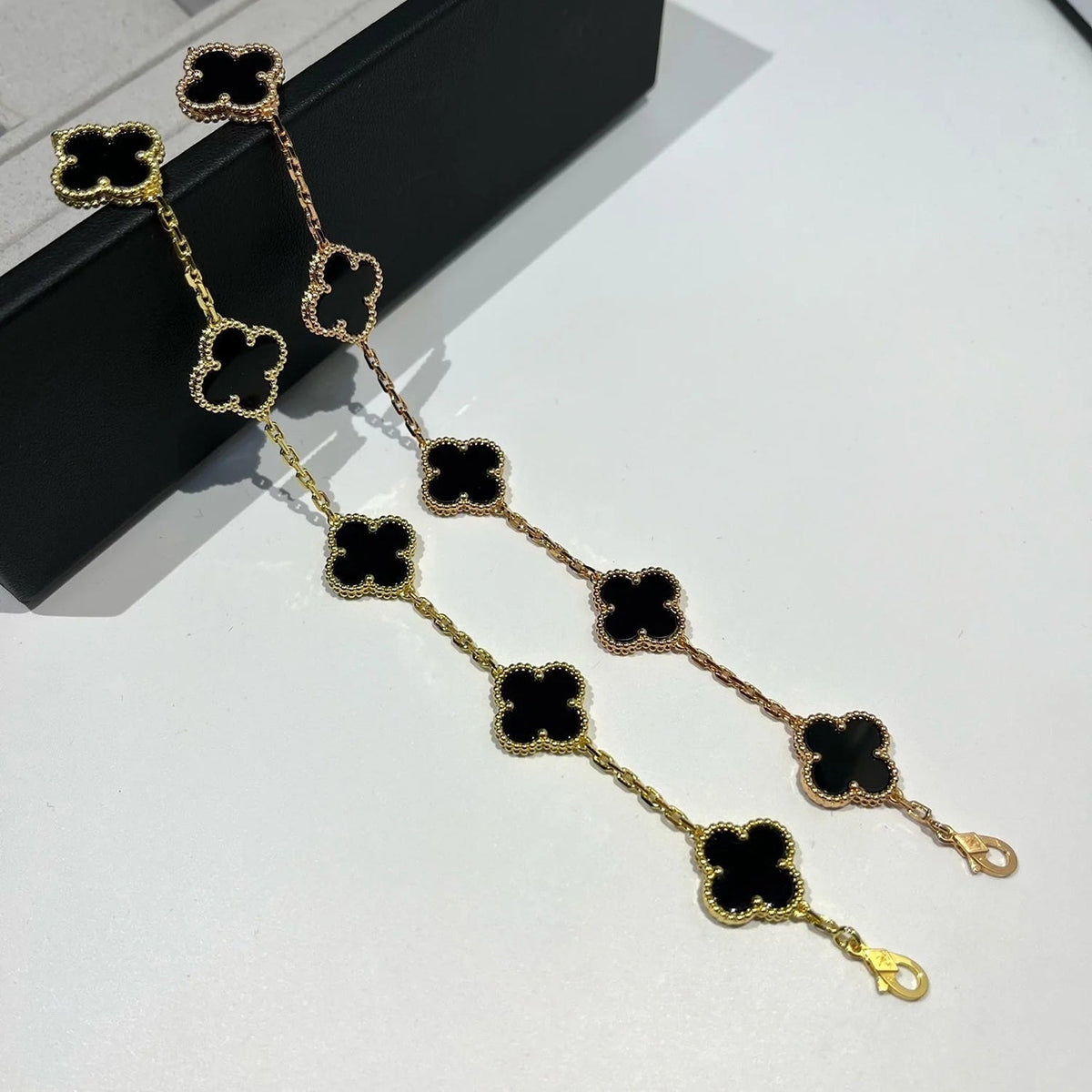 [⭐Clover Jewelry] CLOVER 5 MOTIF ONYXS BRACELET COLLECTION