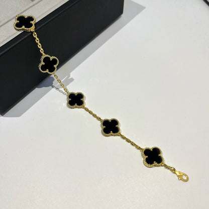 [⭐Clover Jewelry] CLOVER 5 MOTIF ONYXS BRACELET COLLECTION