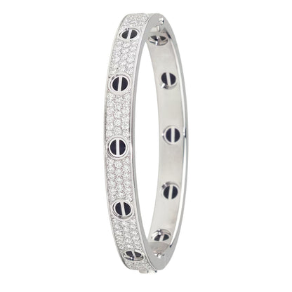[⭐Clover Jewelry]LOVE BRACELET 6.1MM DIAMOND-PAVED CERAMIC