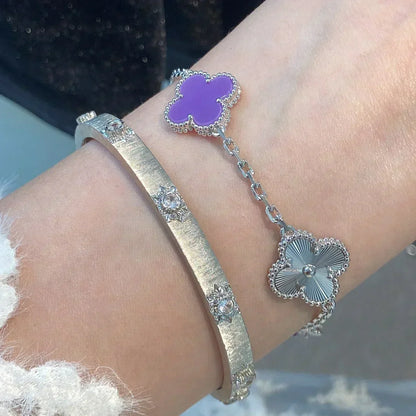 [⭐Clover Jewelry] CLOVER 5 MOTIF VIOLET BRACELET COLLECTION