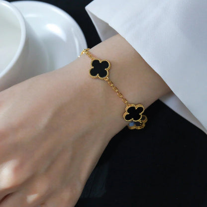 [⭐Clover Jewelry] CLOVER 5 MOTIF ONYXS BRACELET COLLECTION