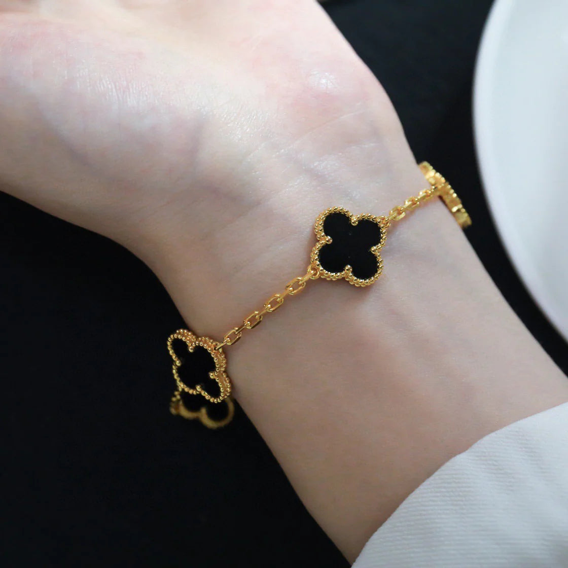 [⭐Clover Jewelry] CLOVER 5 MOTIF ONYXS BRACELET COLLECTION