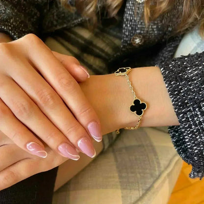 [⭐Clover Jewelry] CLOVER 5 MOTIF ONYXS BRACELET COLLECTION