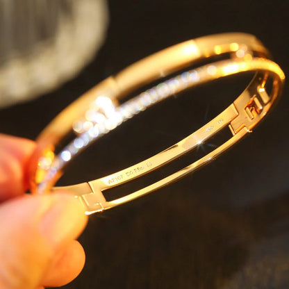 [⭐Clover Jewelry]Move Romane Diamond Bangle Bracelet