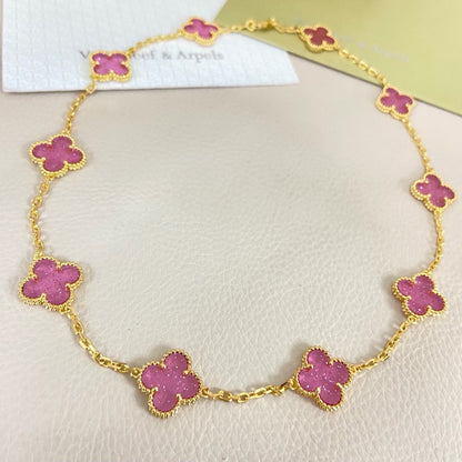 [⭐Clover Jewelry]CLOVER 10 MOTIFS  NEW BUBBLE PINK ENAMEL