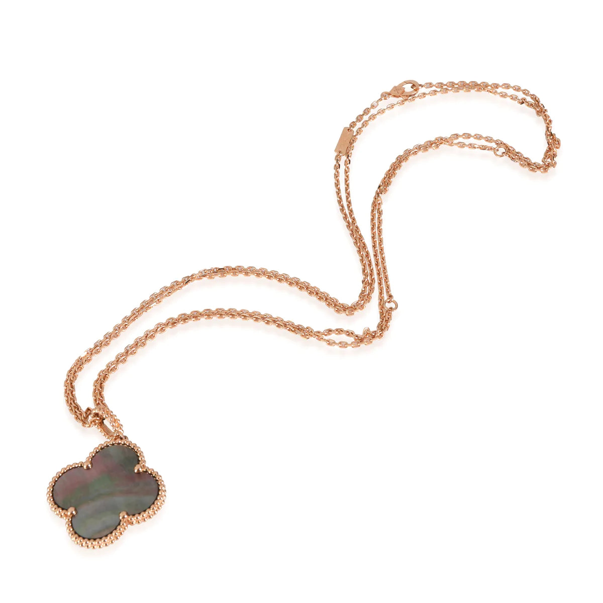 [⭐Clover Jewelry]CLOVER 25MM GOLD DARK MOP BIG CLOVER NECKLACE