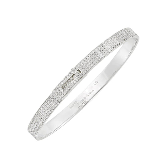 [⭐Clover Jewelry]HM KELLY BRACELET IN SILVER AND FULL PAVE DIAMOND