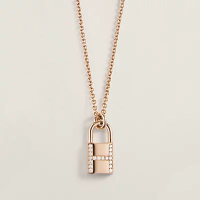 [⭐Clover Jewelry]HM ADVANCED NICHE LOCK HEAD NECKLACE DIAMONDS