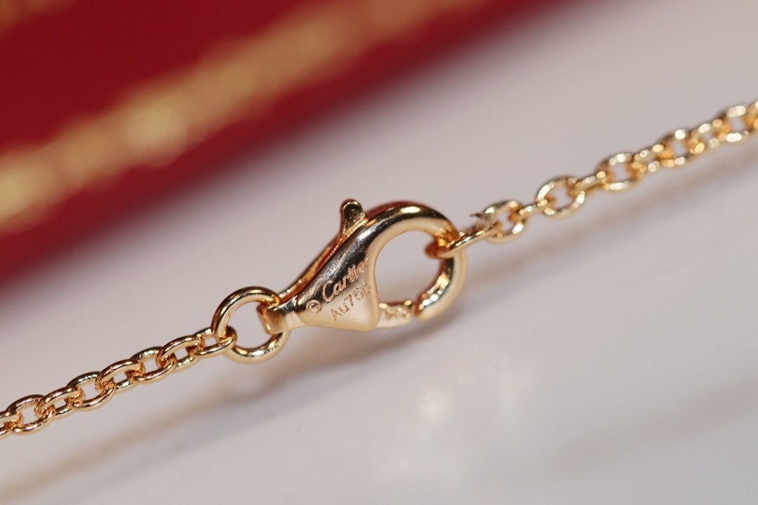 [⭐Clover Jewelry]LOVE NECKLACE PINK GOLD AND SILVER
