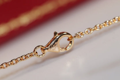 [⭐Clover Jewelry]LOVE NECKLACE PINK GOLD AND SILVER