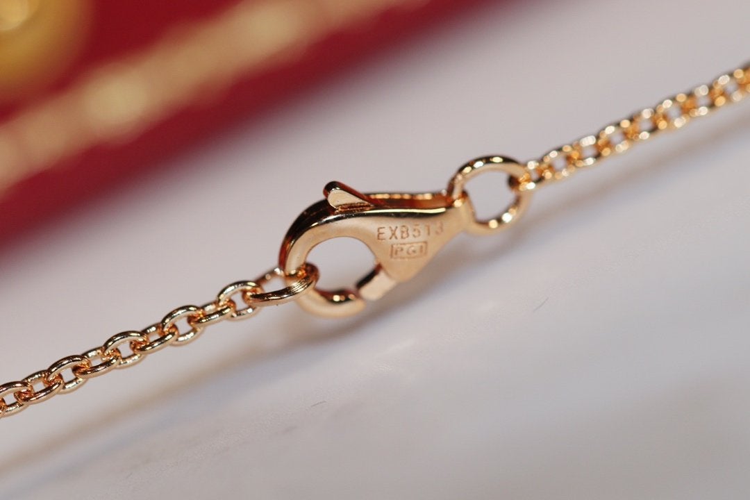 [⭐Clover Jewelry]LOVE NECKLACE PINK GOLD AND SILVER