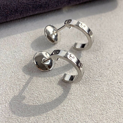 [⭐Clover Jewelry]LOVE EARRINGS 2.65MM SILVER
