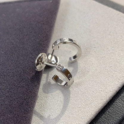 [⭐Clover Jewelry]LOVE EARRINGS 2.65MM SILVER