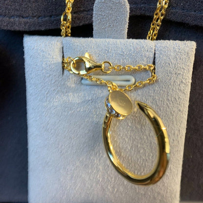 [⭐Clover Jewelry]JUSTE NECKLACE GOLD DIAMONDS