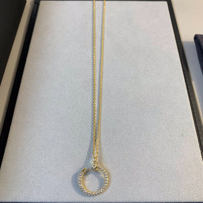 [⭐Clover Jewelry]JUSTE NECKLACE GOLD DIAMONDS