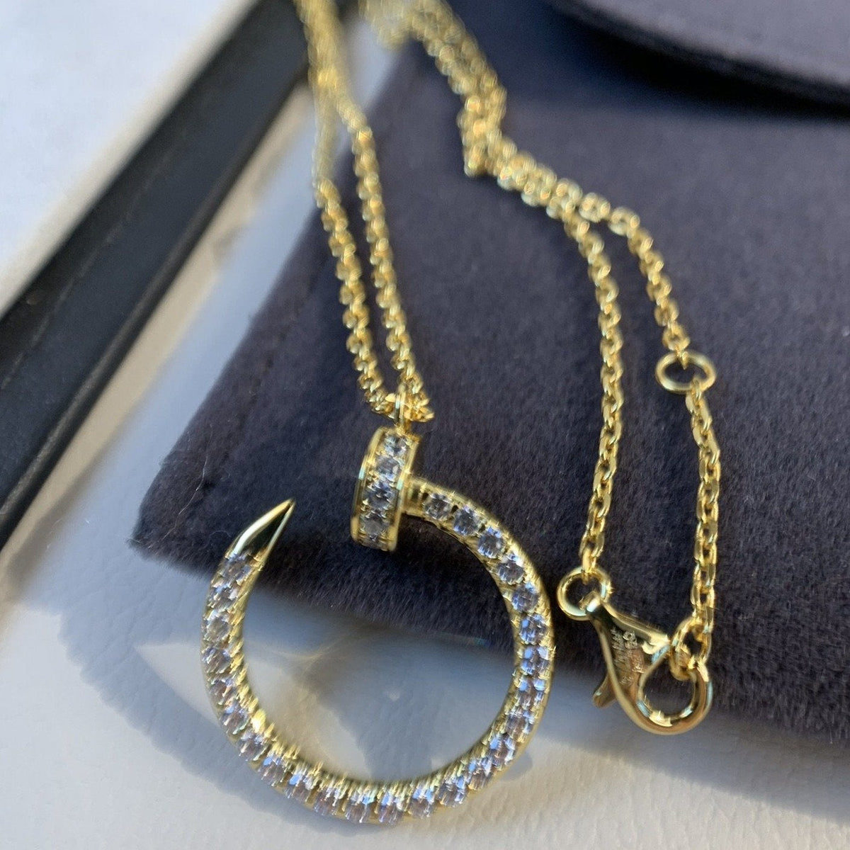 [⭐Clover Jewelry]JUSTE NECKLACE GOLD DIAMONDS