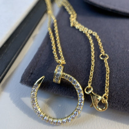[⭐Clover Jewelry]JUSTE NECKLACE GOLD DIAMONDS