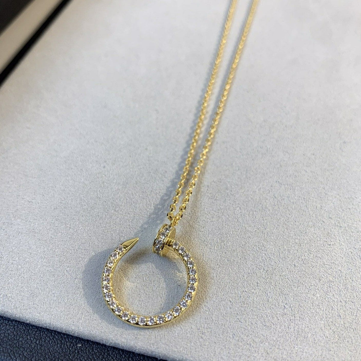 [⭐Clover Jewelry]JUSTE NECKLACE GOLD DIAMONDS