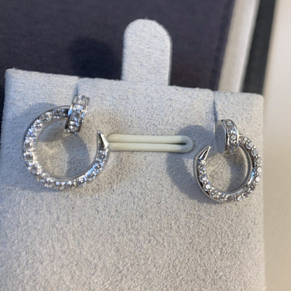 [⭐Clover Jewelry]JUSTE EARRINGS SILVER DIAMONDS