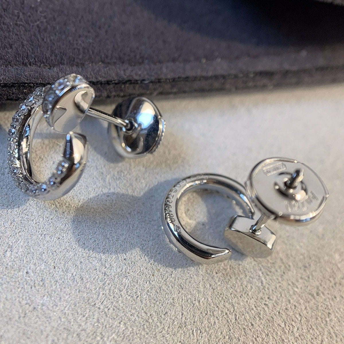 [⭐Clover Jewelry]JUSTE EARRINGS SILVER DIAMONDS