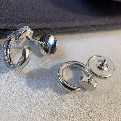 [⭐Clover Jewelry]JUSTE EARRINGS SILVER DIAMONDS