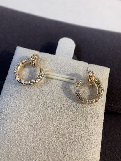 [⭐Clover Jewelry]JUSTE EARRINGS GOLD DIAMONDS