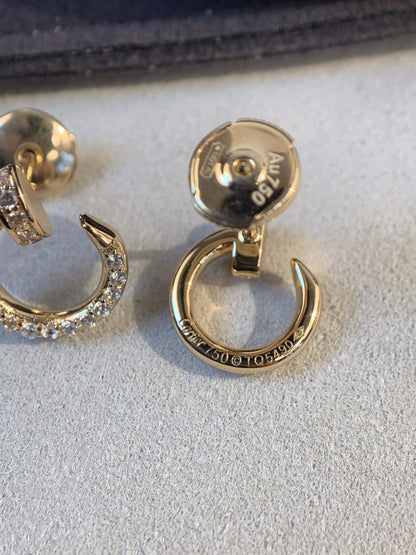 [⭐Clover Jewelry]JUSTE EARRINGS GOLD DIAMONDS
