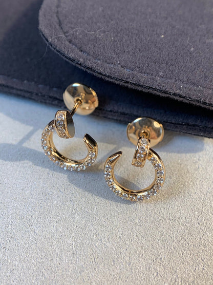 [⭐Clover Jewelry]JUSTE EARRINGS GOLD DIAMONDS
