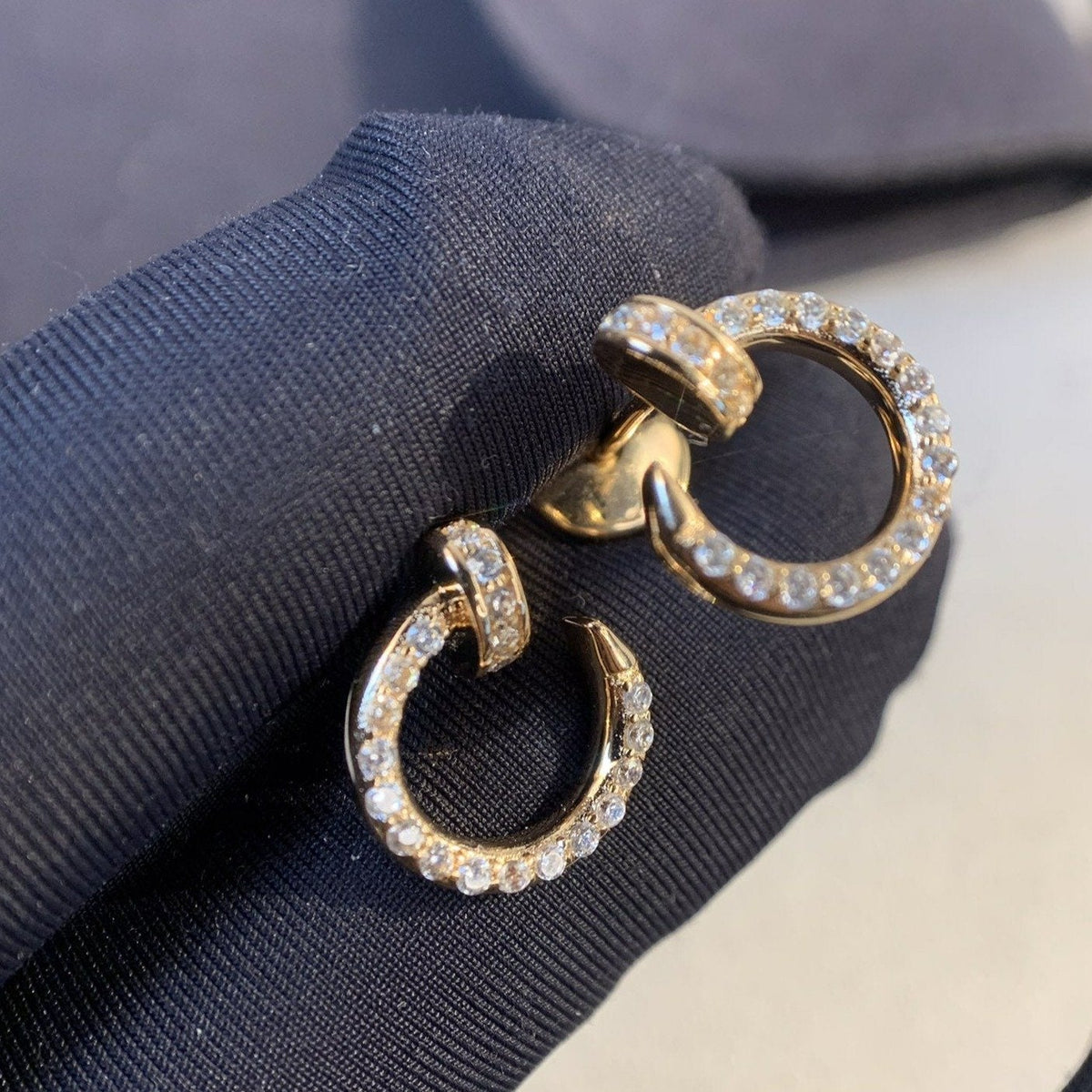 [⭐Clover Jewelry]JUSTE EARRINGS GOLD DIAMONDS
