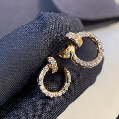 [⭐Clover Jewelry]JUSTE EARRINGS GOLD DIAMONDS