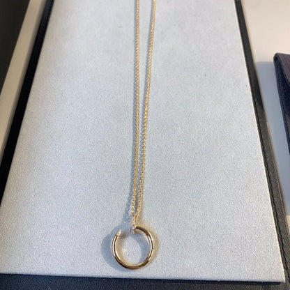 [⭐Clover Jewelry]JUSTE NECKLACE PINK GOLD