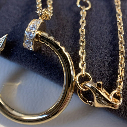 [⭐Clover Jewelry]JUSTE NECKLACE PINK GOLD