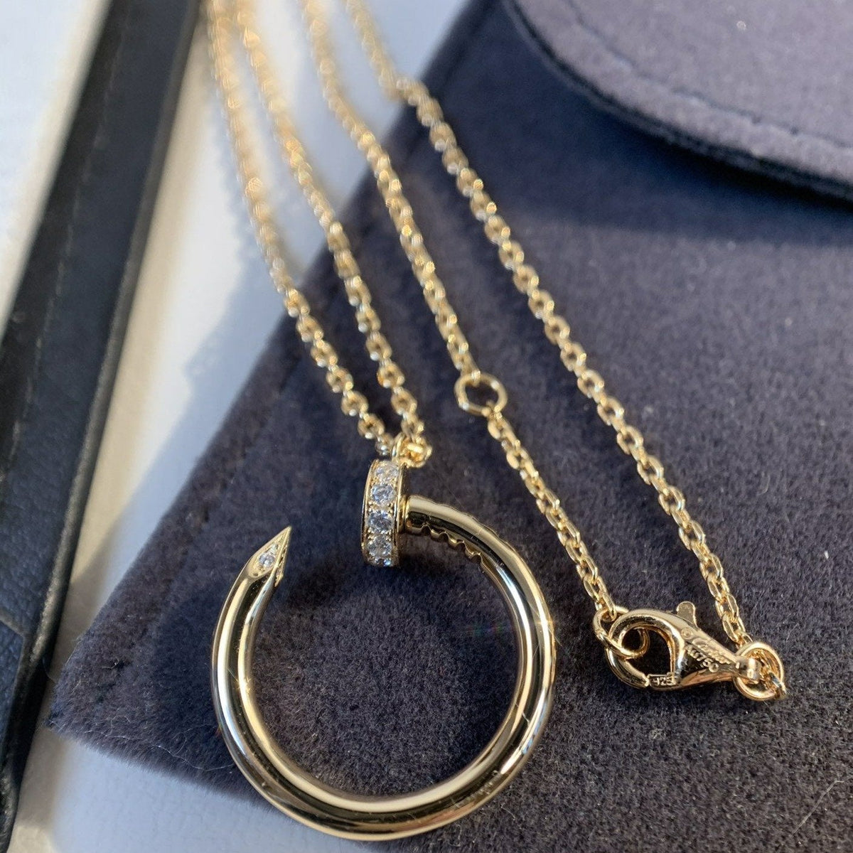 [⭐Clover Jewelry]JUSTE NECKLACE PINK GOLD